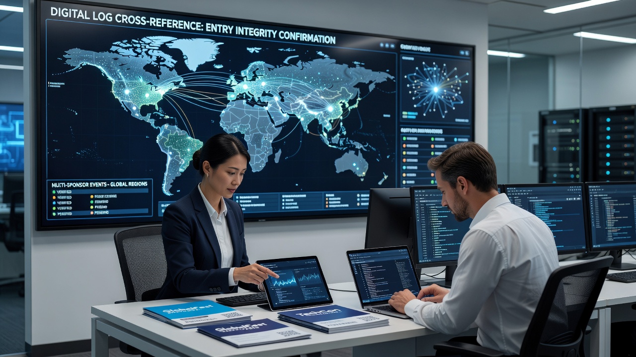 Analysts reviewing regional entry data for integrity verification