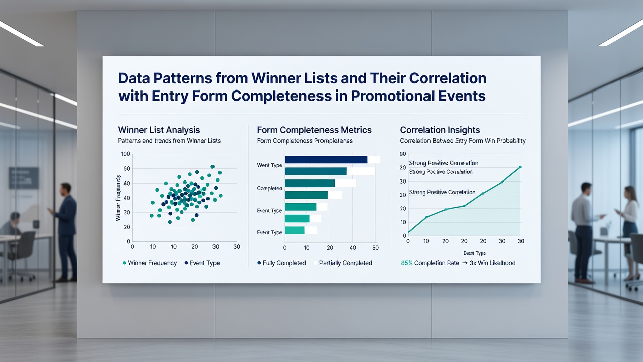 Graph illustrating correlation between complete entry forms and winner selection in giveaway events