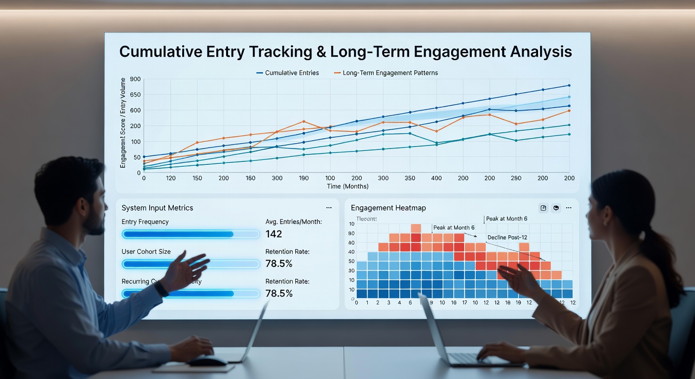 Graph depicting rising engagement curves among participants using cumulative entry tracking in national recurring prize events from 2024 to 2026