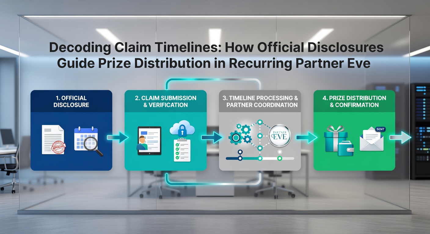 Flowchart illustrating verification stages and claim submission points within partner event disclosures