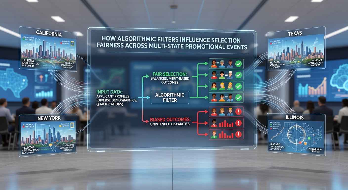 Diagram illustrating algorithmic filter processes in multi-state promotional selections