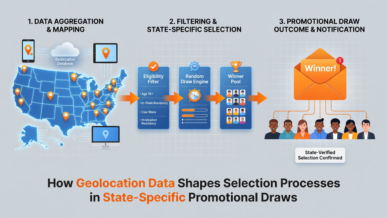 Analysis of geolocation verification results in state promotional selections