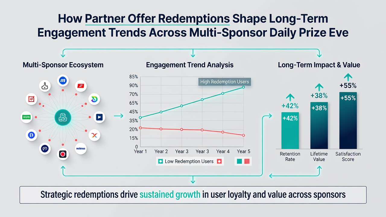 Graph displaying engagement trends over time with lines representing redeemed versus non-redeemed participant cohorts