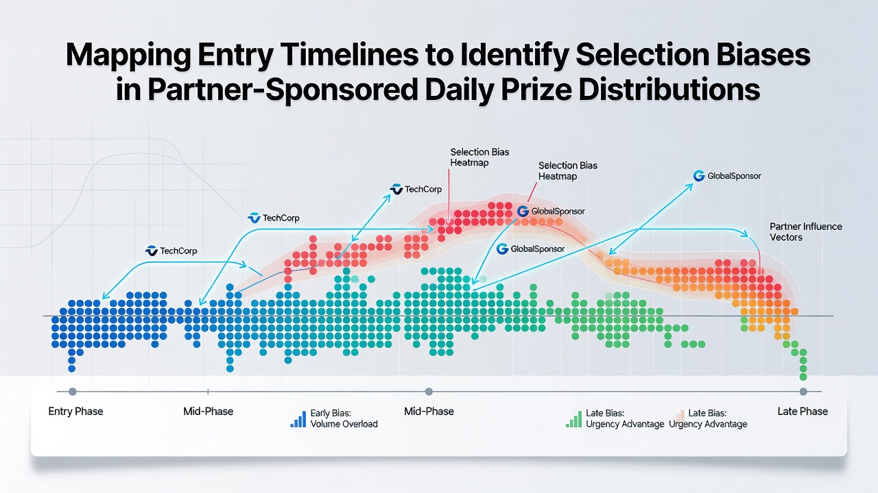 Visualization of entry timeline data points across multiple partner channels showing timestamp clusters
