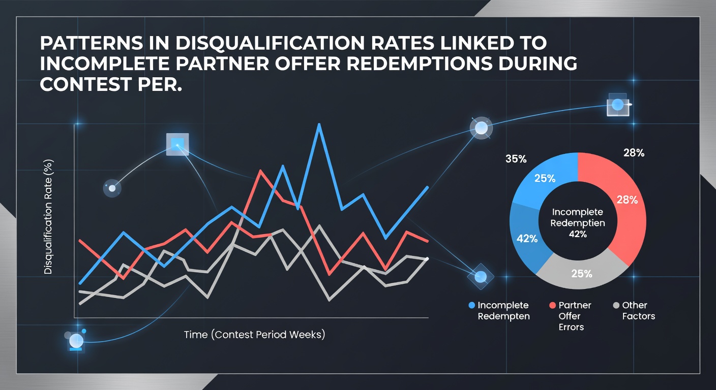Infographic displaying regional disqualification statistics from partner offer redemptions in 2025 and early 2026 promotions