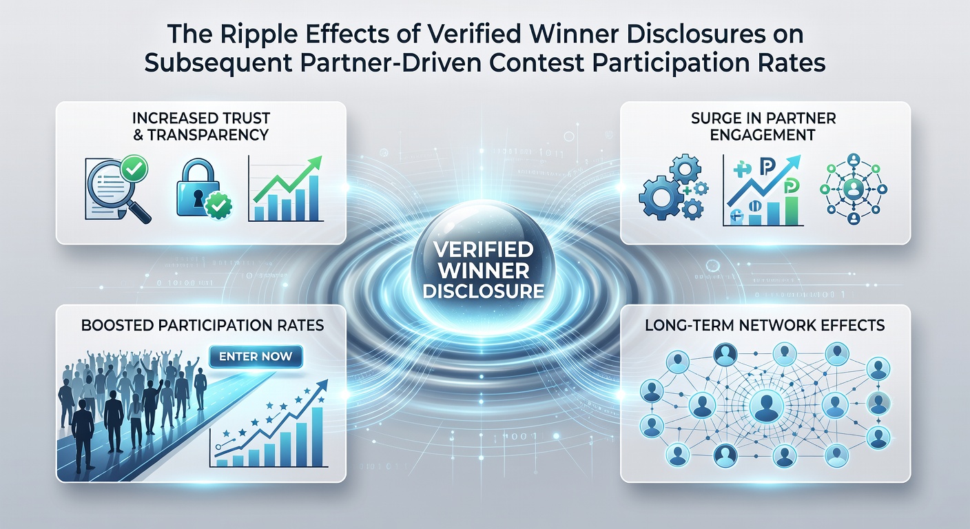 Chart showing trends in contest participation following winner disclosures in partner events