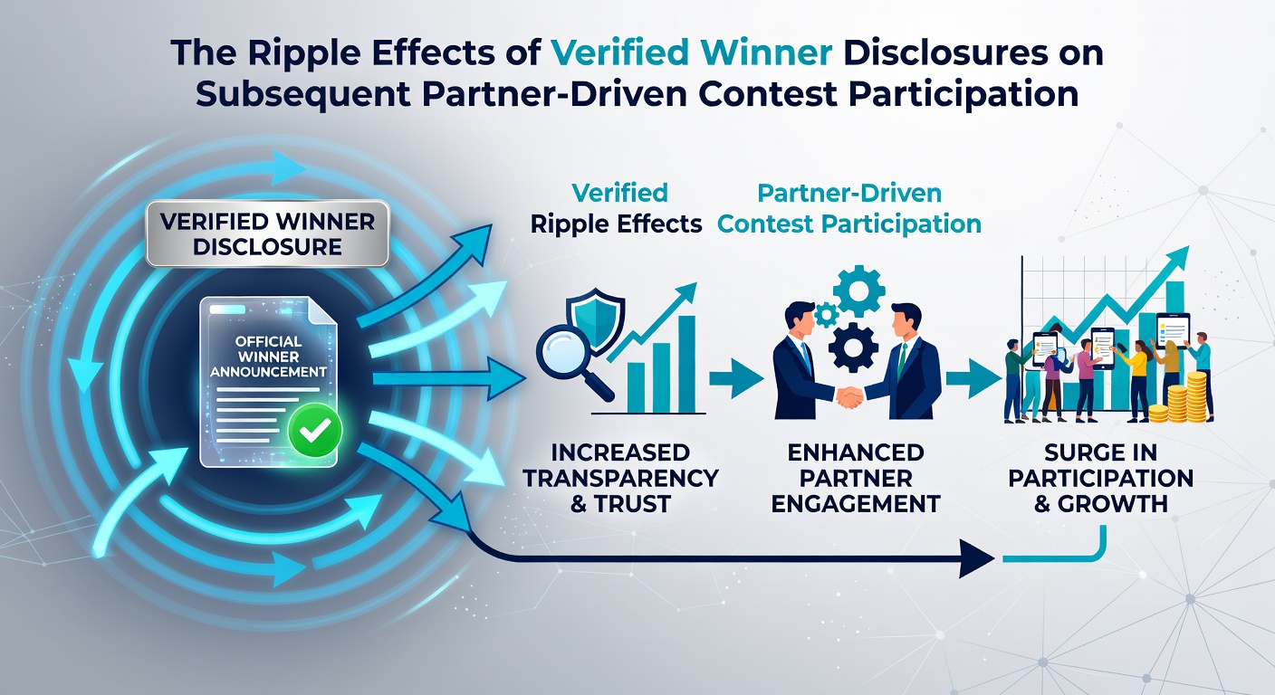 Graph depicting participation rate fluctuations after verified winner disclosures in May 2026 partner contests